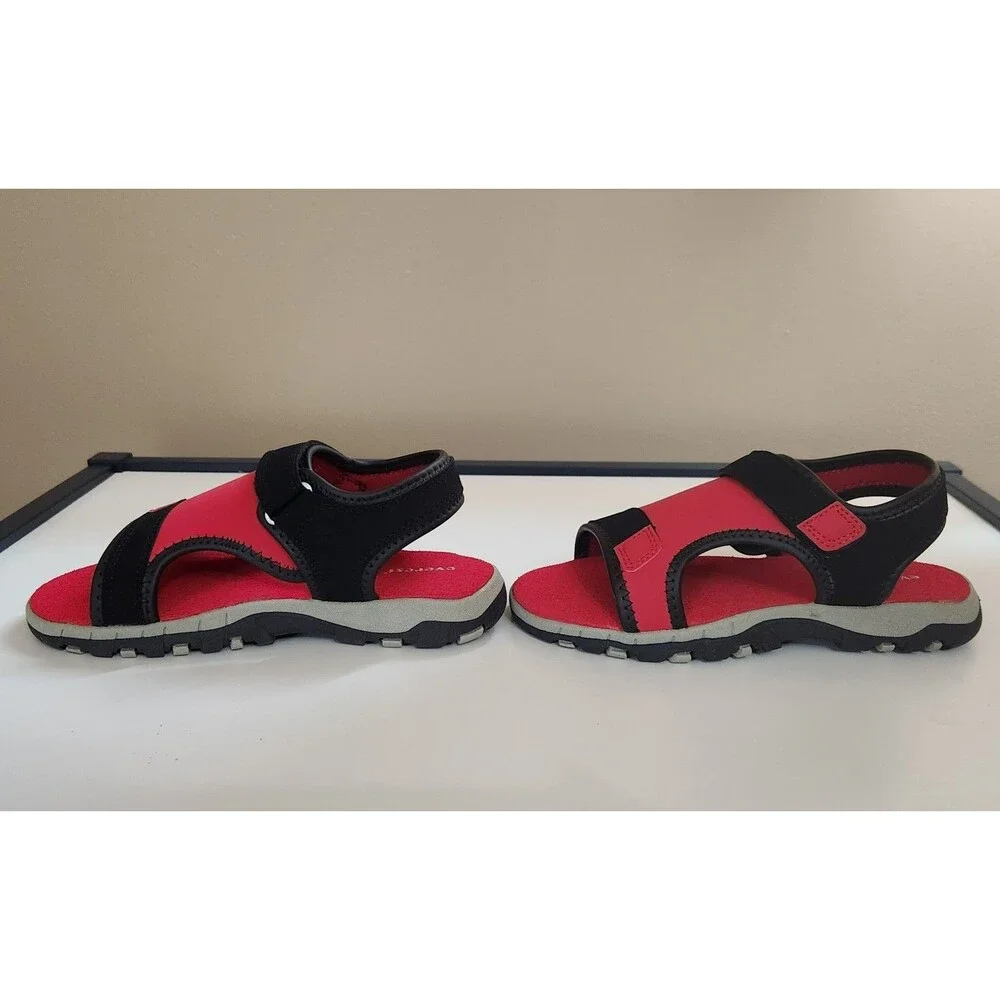 Everest Boys Red And Black Sandals Kids Size 2 - Picture 3 of 5